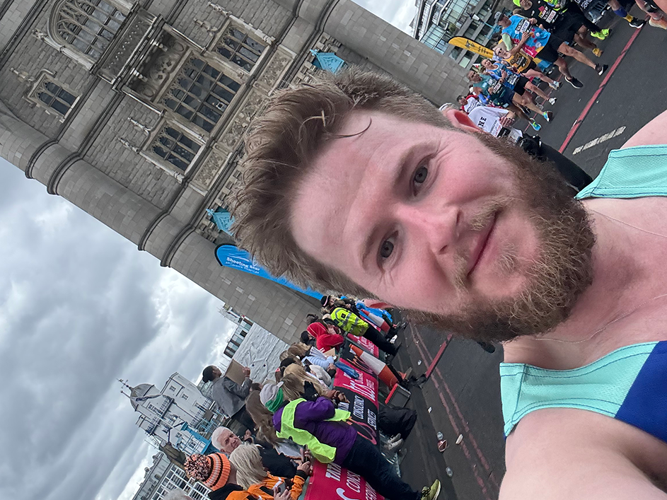 Ben Whitley running the London Marathon